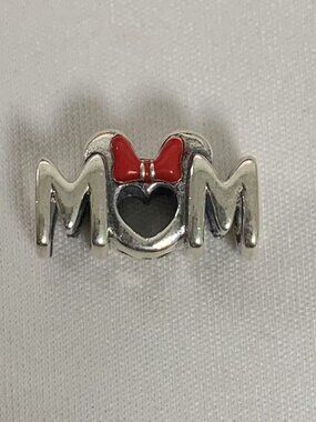 Pandora Disney Minnie Mouse Bow & Mum Charm, S925 Silver Jewelry